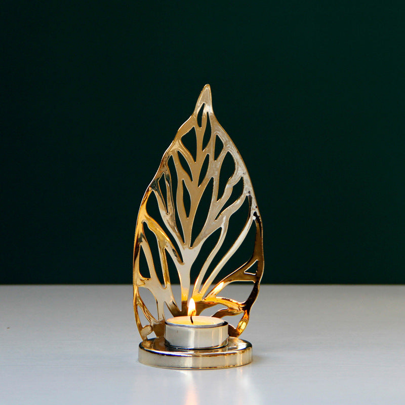 Golden Candle Holder