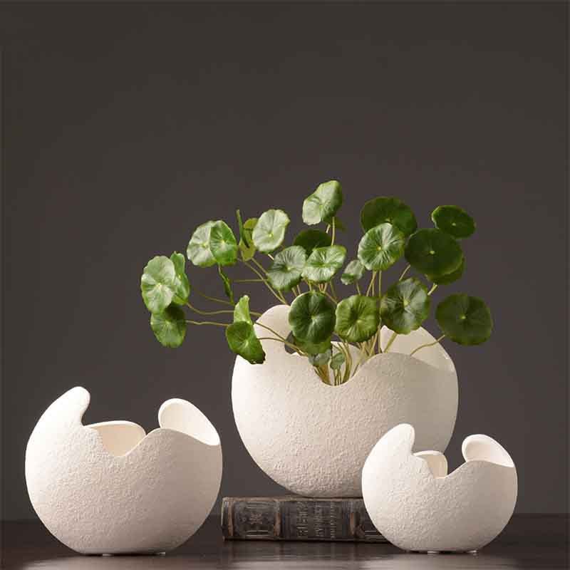 White ceramic vase