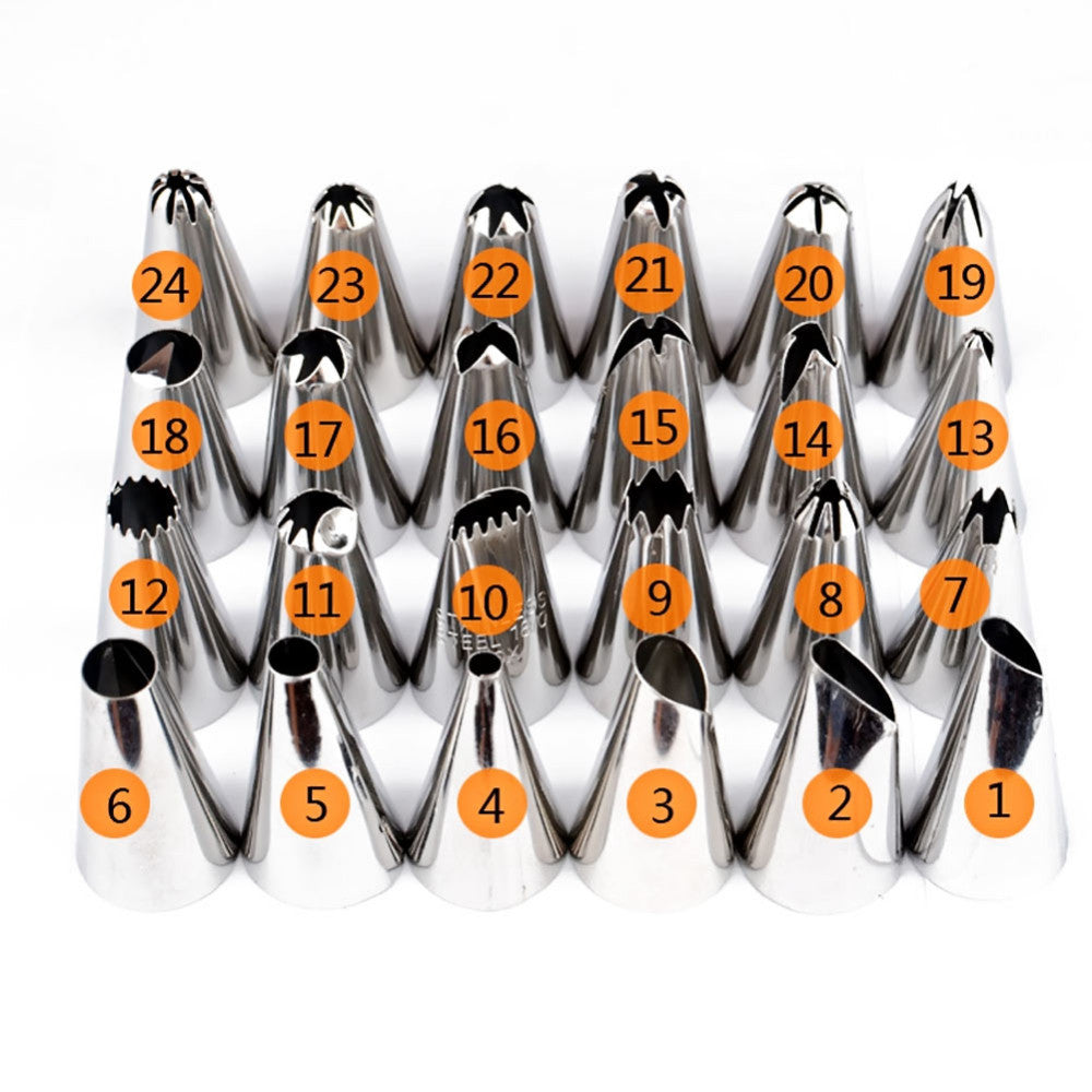 24 pieces icing nozzles