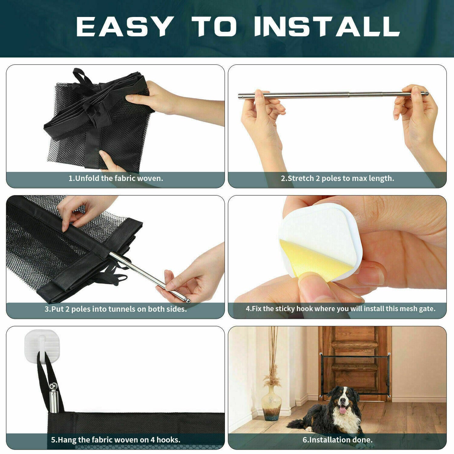 Pets safety gate
