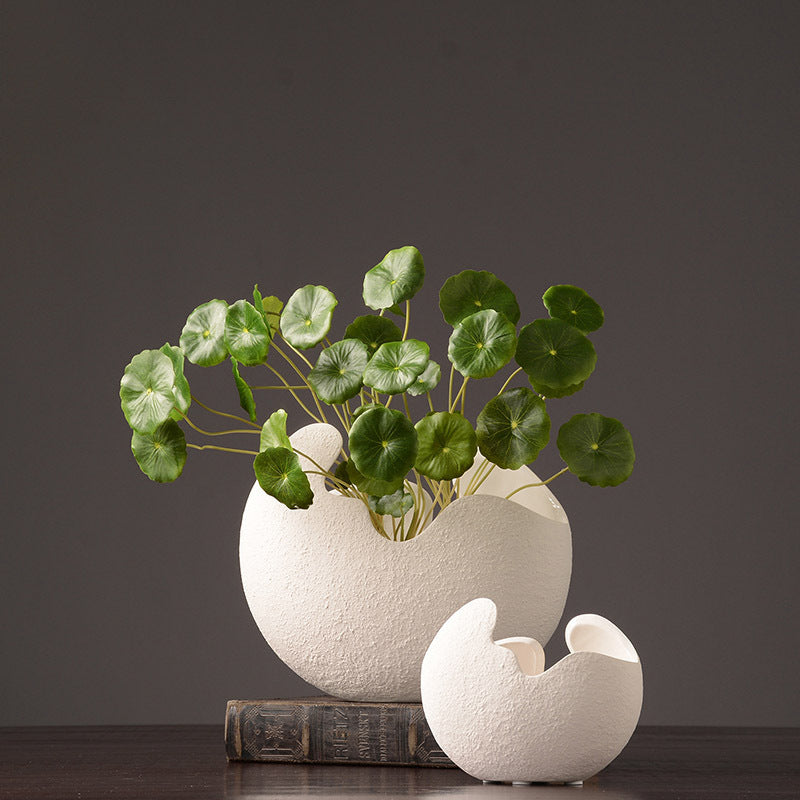 White ceramic vase