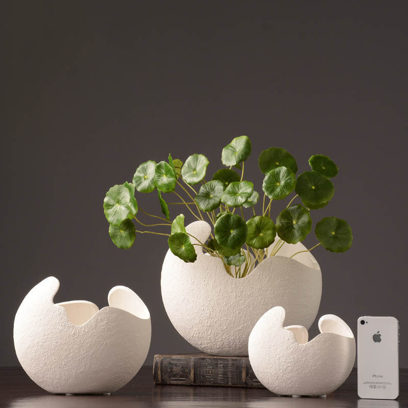 White ceramic vase