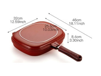 Double-sided non-stick frying pan